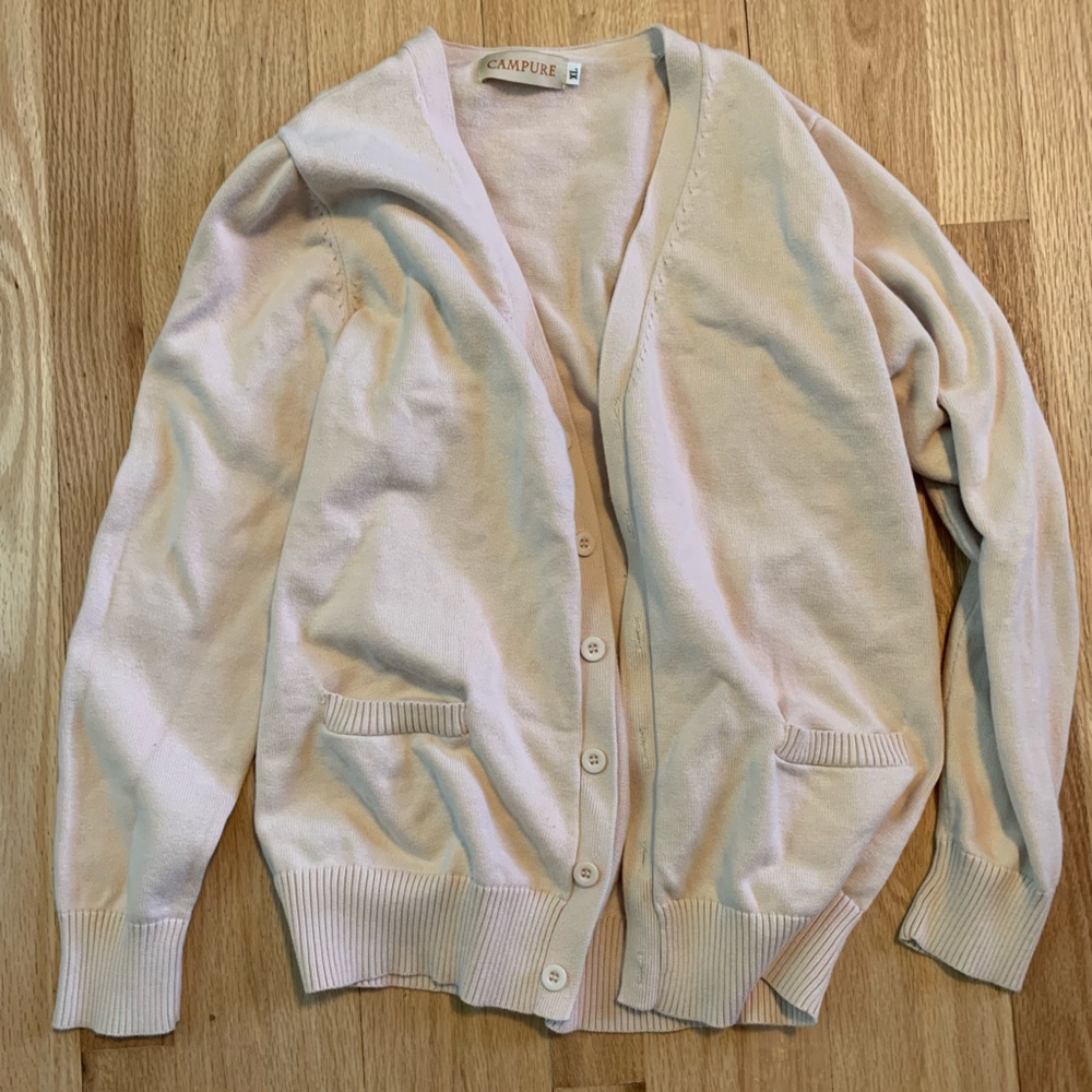 Biege knit cardigan x-large